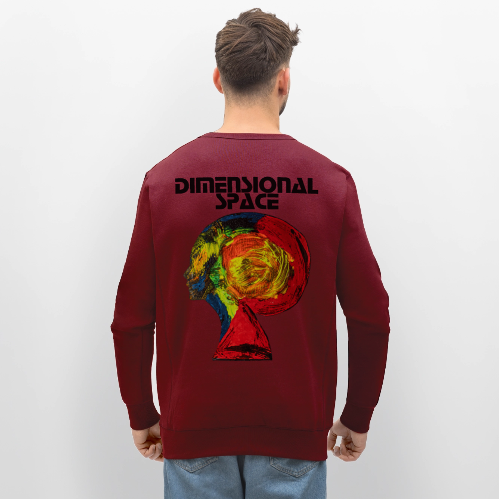 Unisex Bio Pulli Gaia Backprint - Burgunderrot