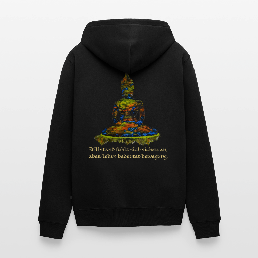 Männer Kapuzenjacke Buddha Backprint - Schwarz