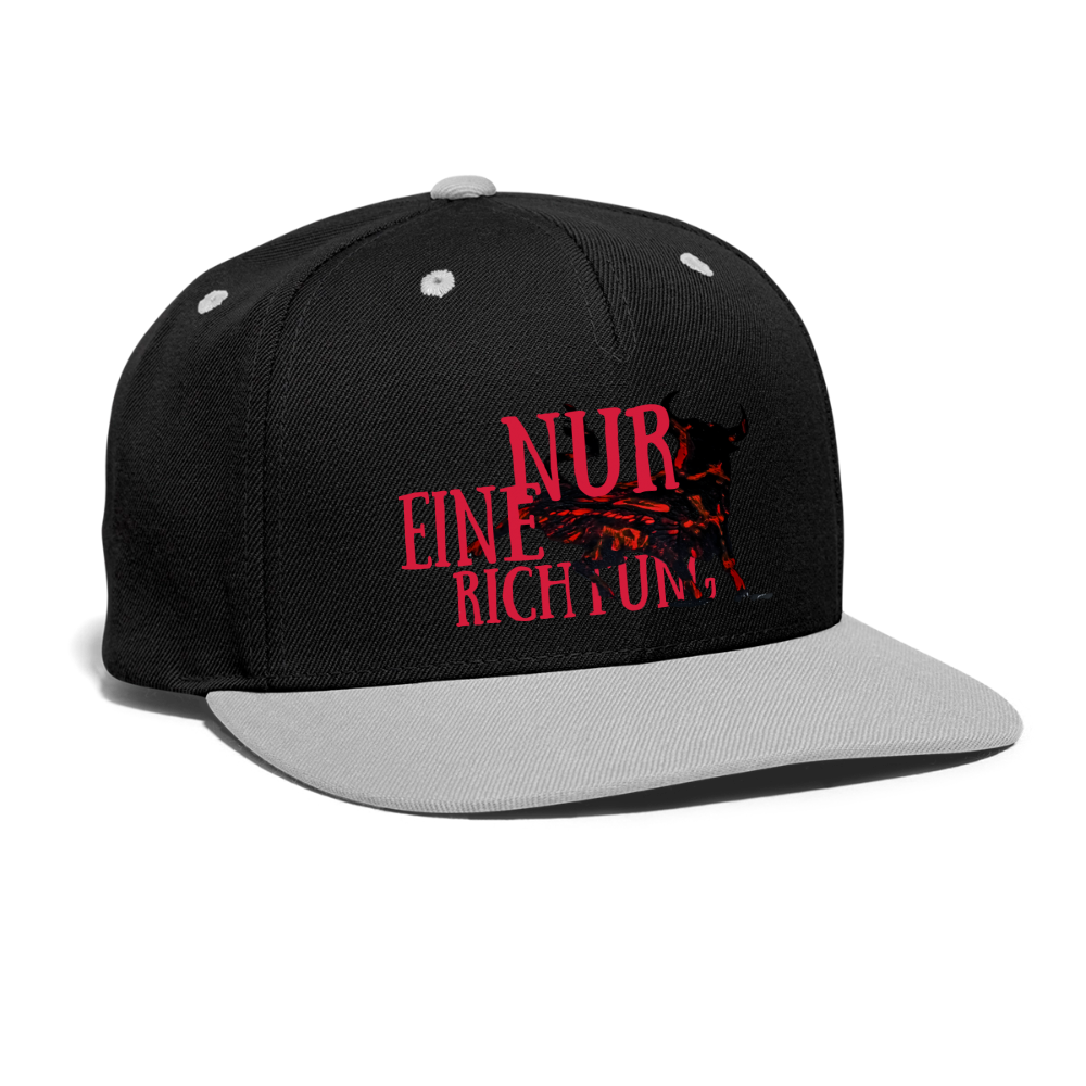 Kontrast Snapback Cap - Schwarz/Grau