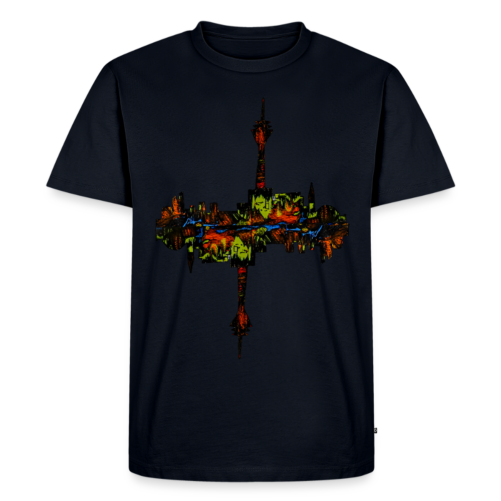 Männer Premium T-Shirt Düsseldorfer Skyline V.7 - Navy