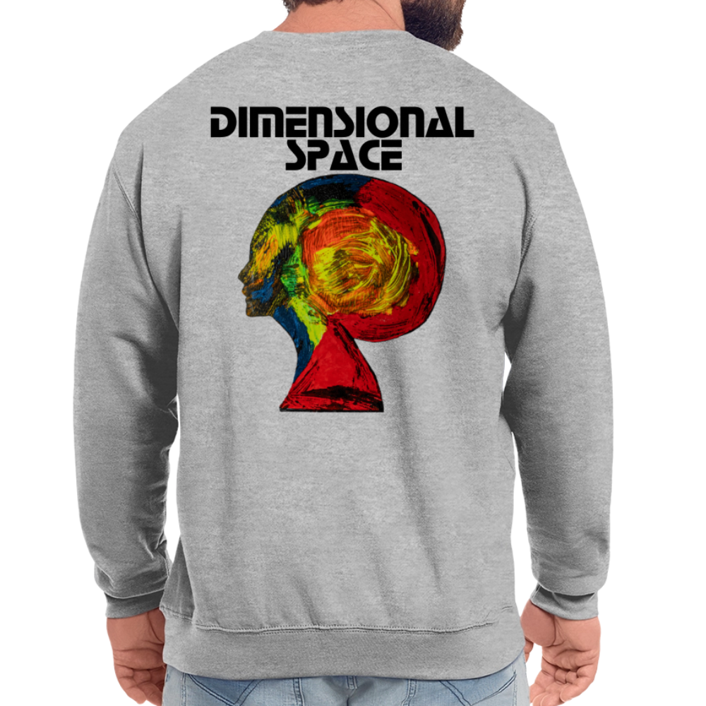 Unisex Pulli Gaia Backprint - Weißgrau meliert