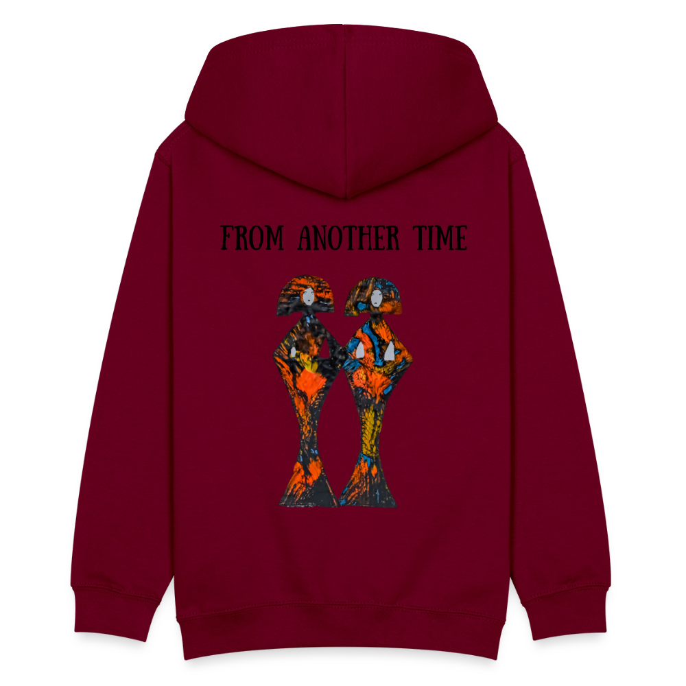 Teenager Hoodie Geishas Backprint - Bordeaux
