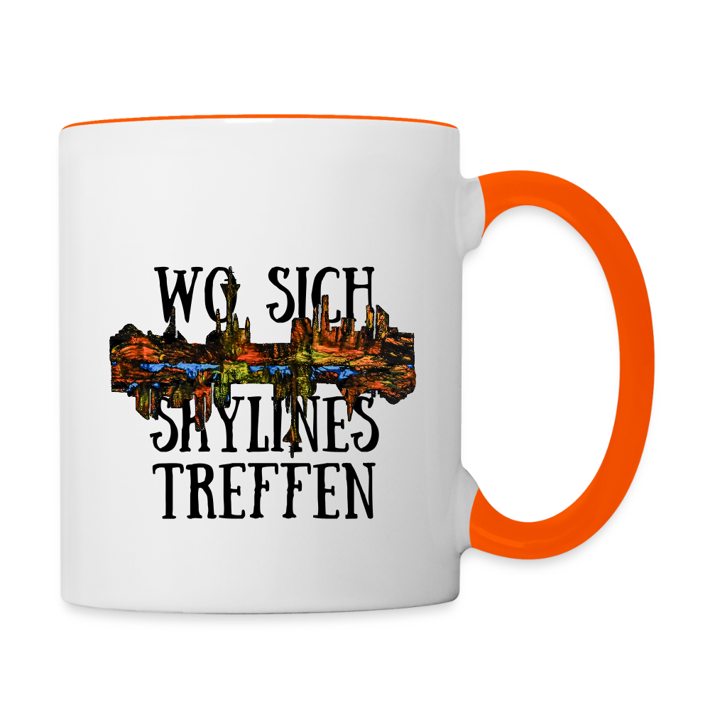 Tasse - Weiß/Orange