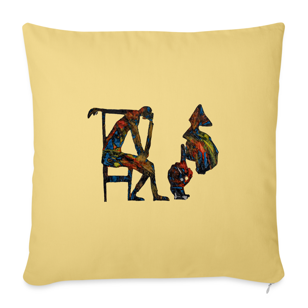 Sofakissen mit Füllung 44 x 44 cm - Hellgelb
