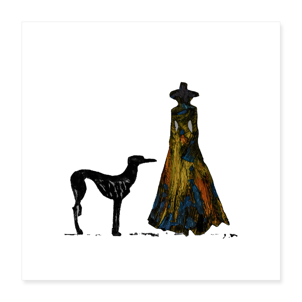 Poster 40x40 cm - Weiß