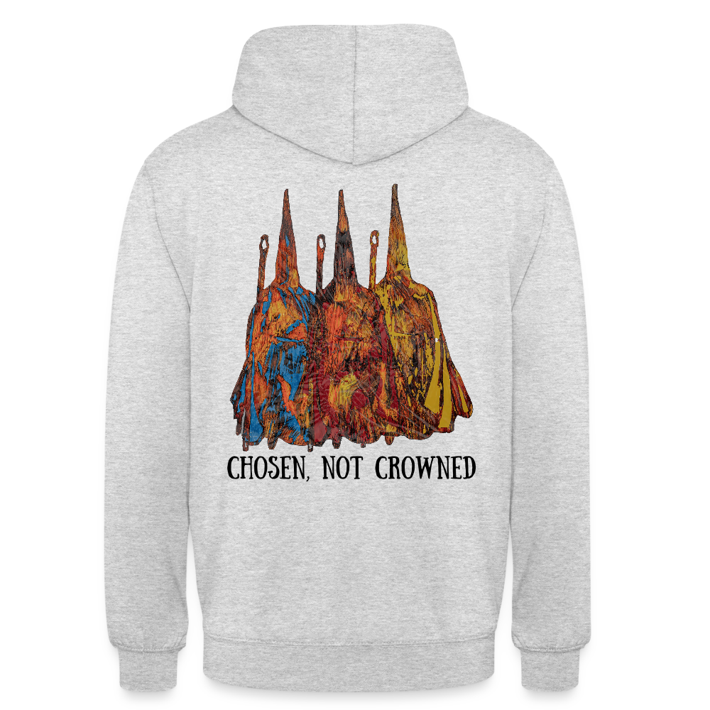 Unisex Hoodie Nazzarener Backprint - Hellgrau meliert