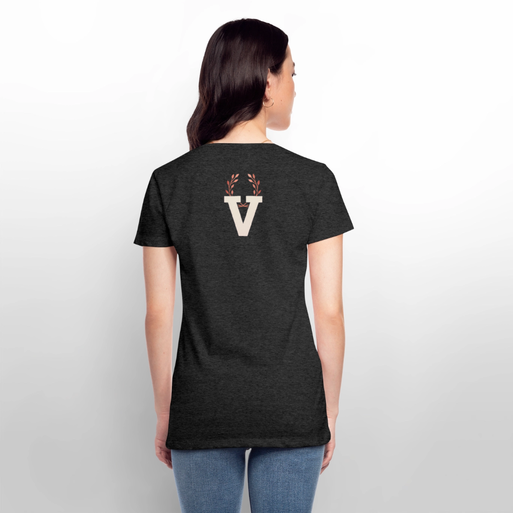 Frauen Premium T-Shirt Düsseldorfer Skyline V.9 - Anthrazit meliert