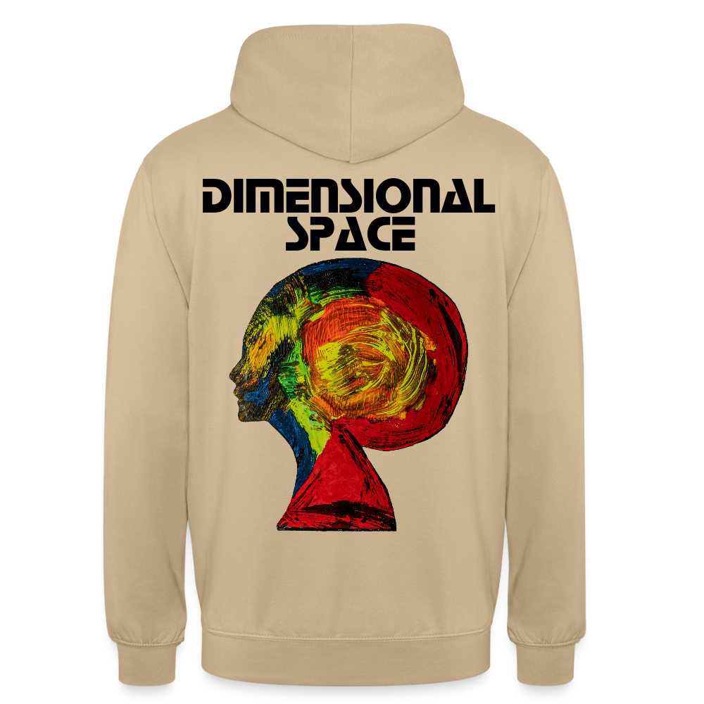 Unisex Hoodie Gaia Backprint - Beige