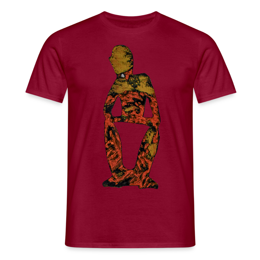 Männer T-Shirt Stille - Ziegelrot