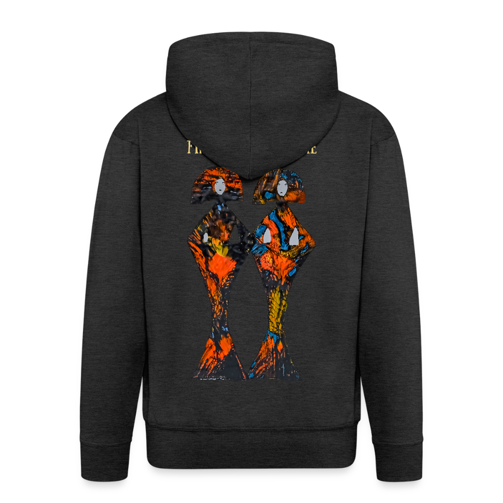 Männer Kapuzenjacke Geishas Backprint - Anthrazit