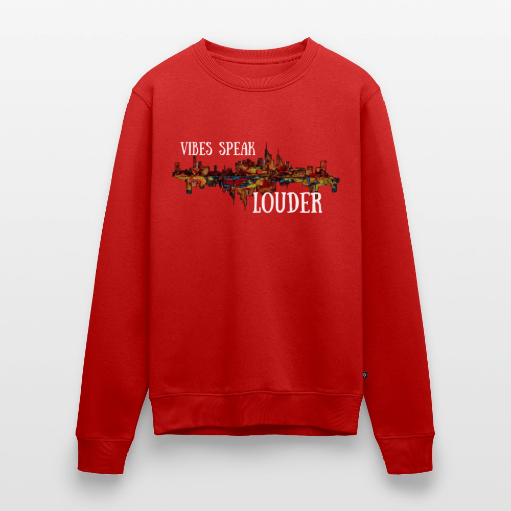 Männer Pulli Frankfurter Skyline Backprint - Rot