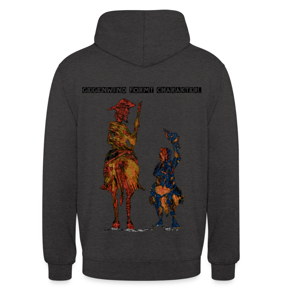 Unisex Hoodie Don Quixote Backprint - Anthrazit
