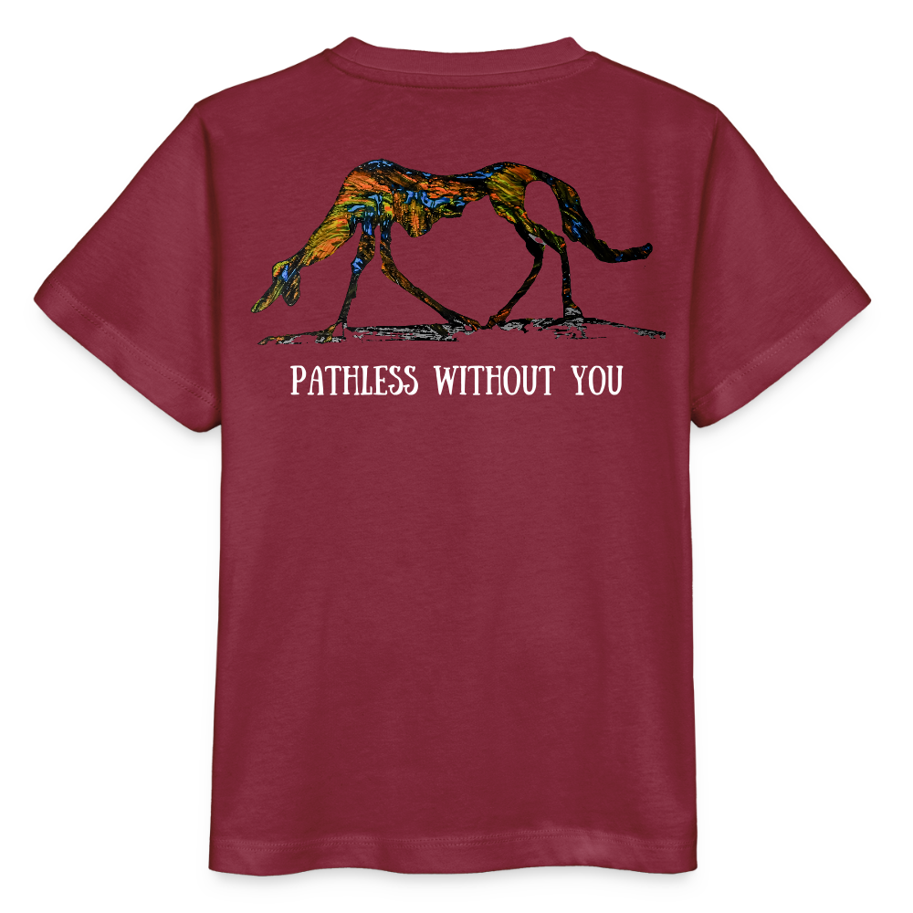 Unisex Kinder T-Shirt Lucy - Burgunderrot