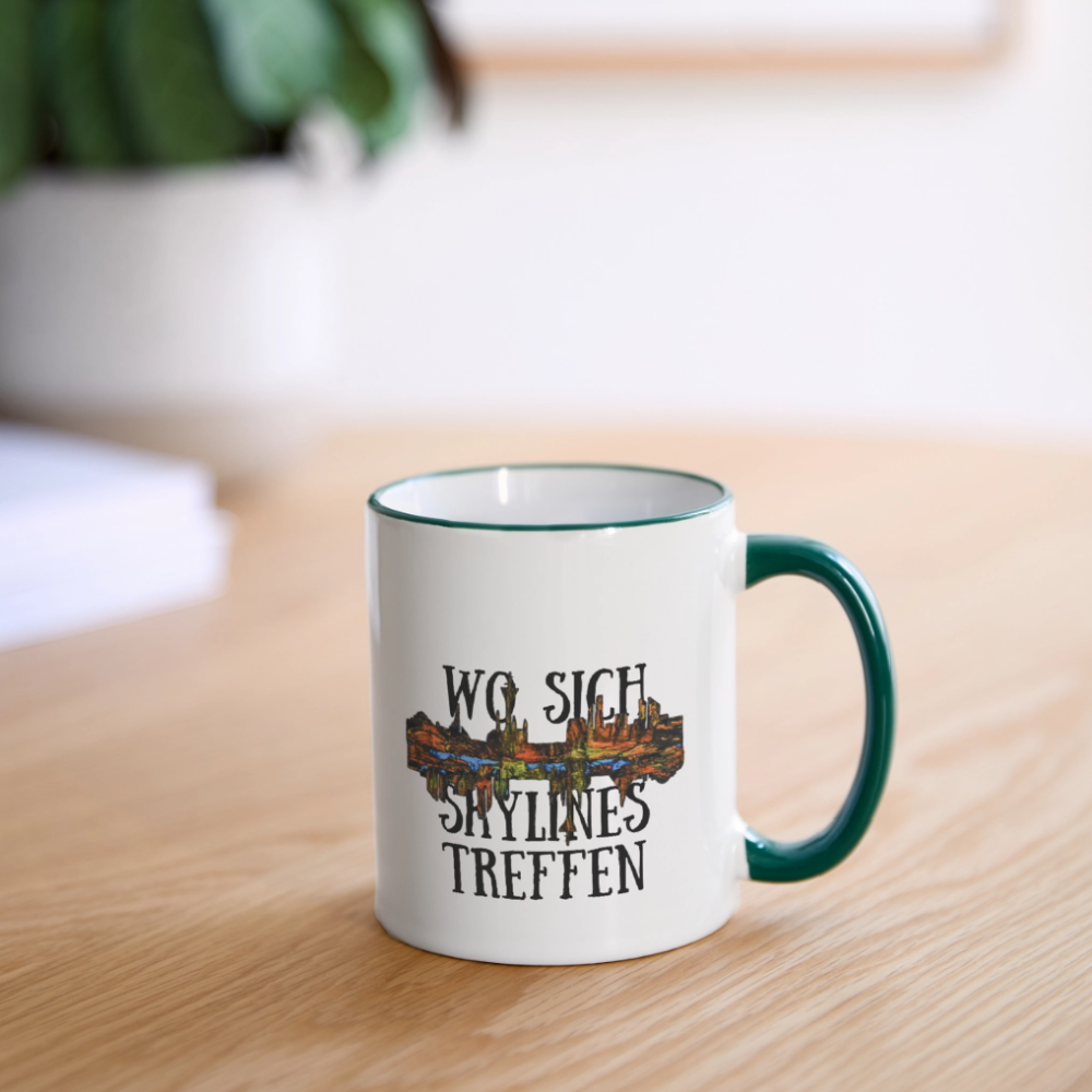 Tasse - Weiß/Dunkelgrün