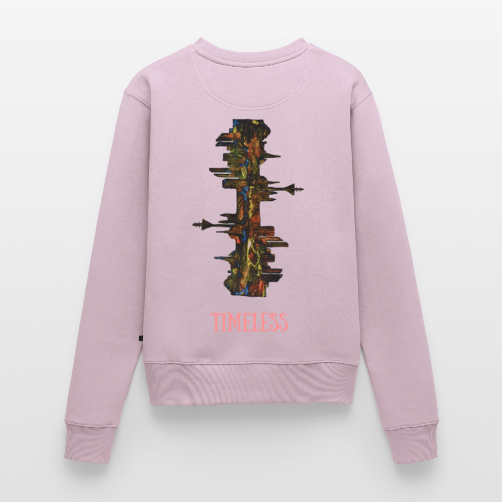 Frauen Pulli Düsseldorfer Skyline Backprint - Altrosa