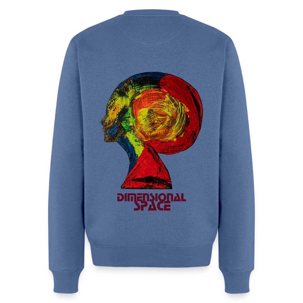 Männer Pulli Gaia Backprint - Taubenblau