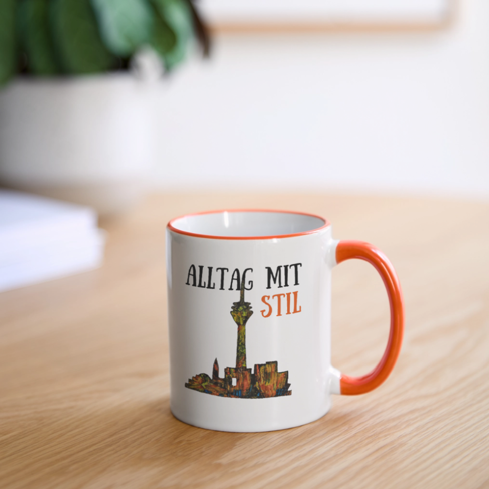 Tasse - Weiß/Orange