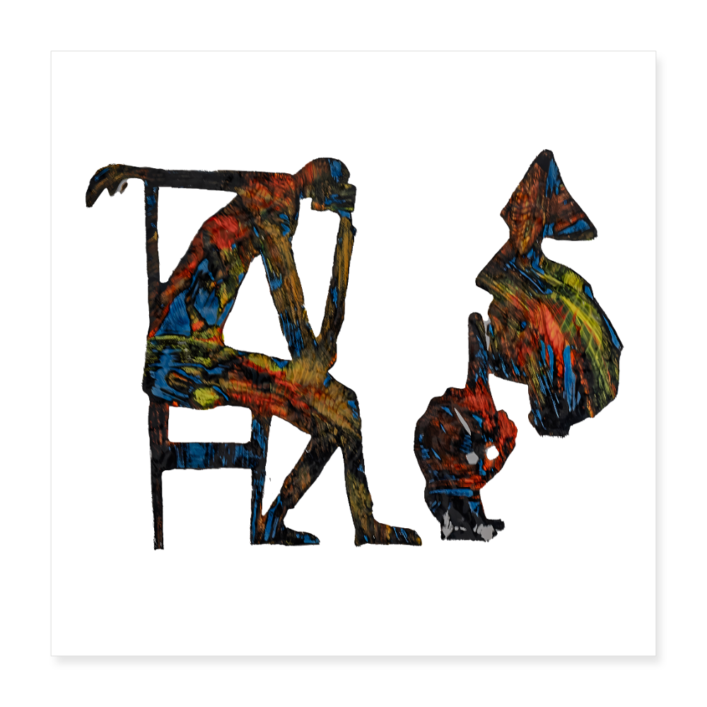 Poster 40x40 cm - Weiß