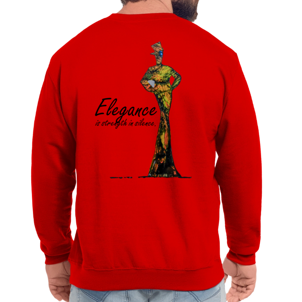 Unisex Pulli Elegance Backprint - Rot