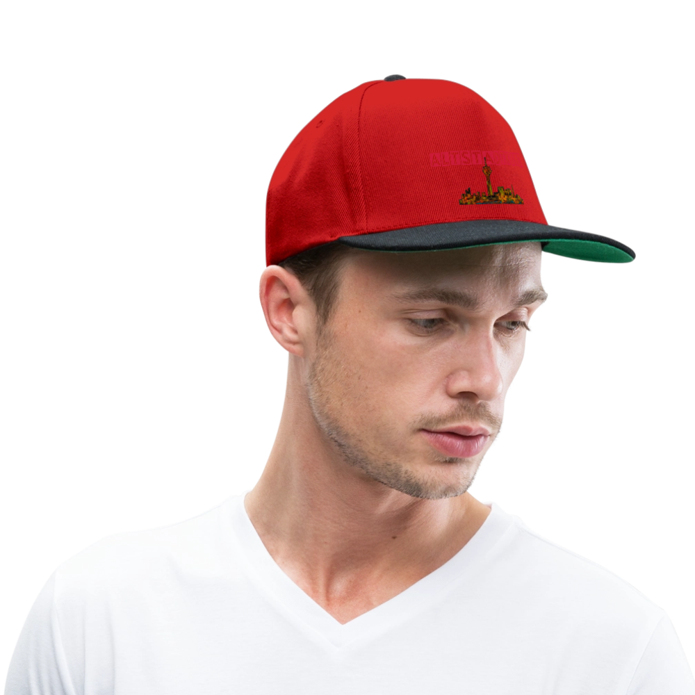 Snapback Cap - Rot/Schwarz