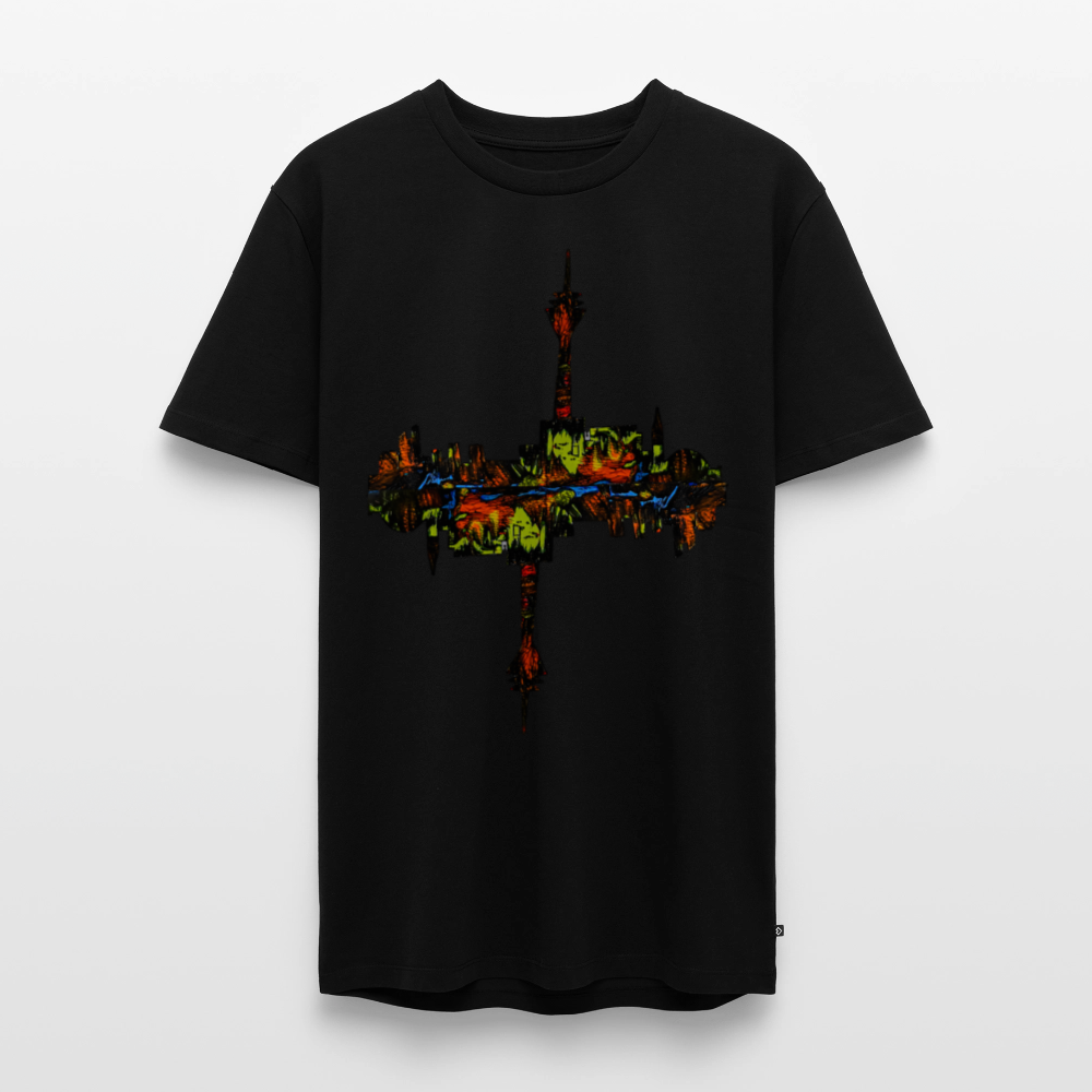 Männer Premium T-Shirt Düsseldorfer Skyline V.7 - Schwarz