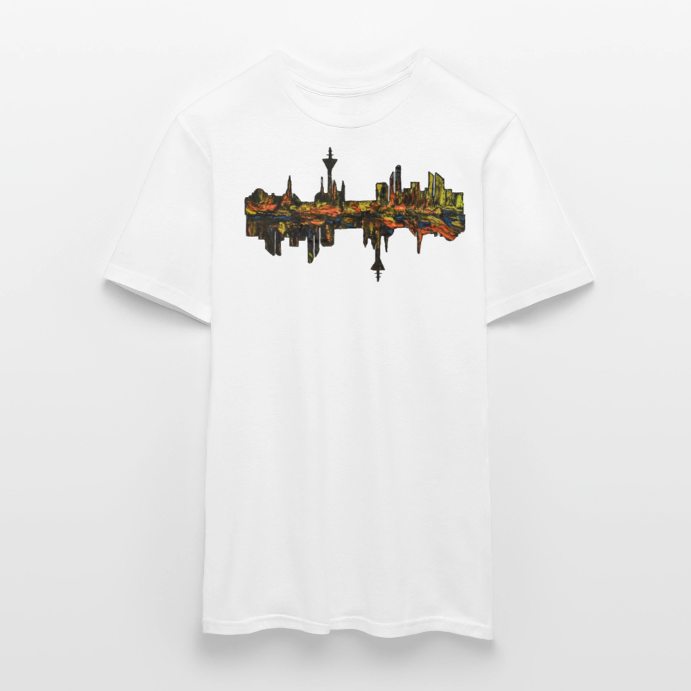 Männer T-Shirt Düsseldorfer Skyline V.3 - Weiß