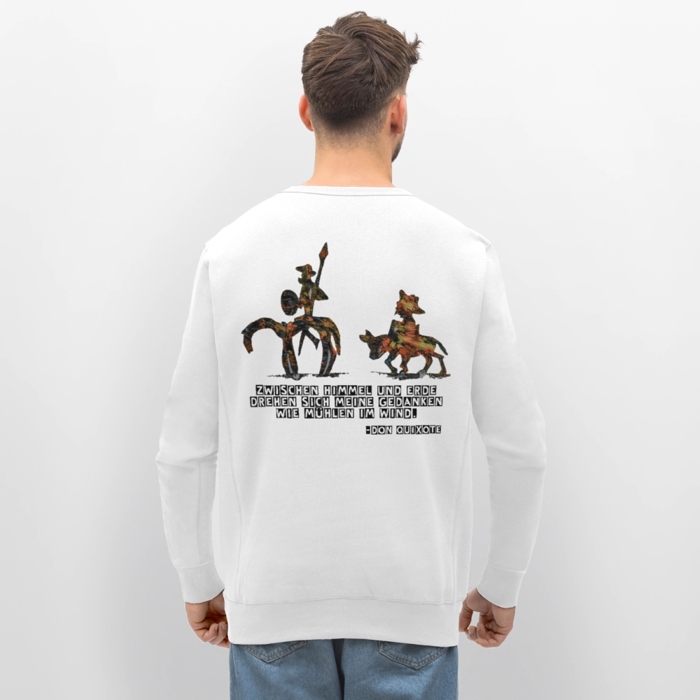 Unisex Bio Pulli Don Quixote Backprint - Weiß