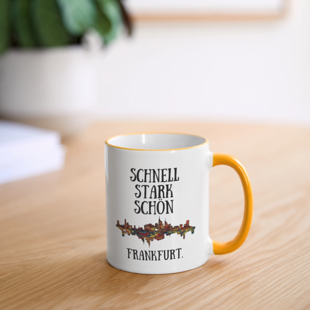 Tasse - Weiß/Gelb
