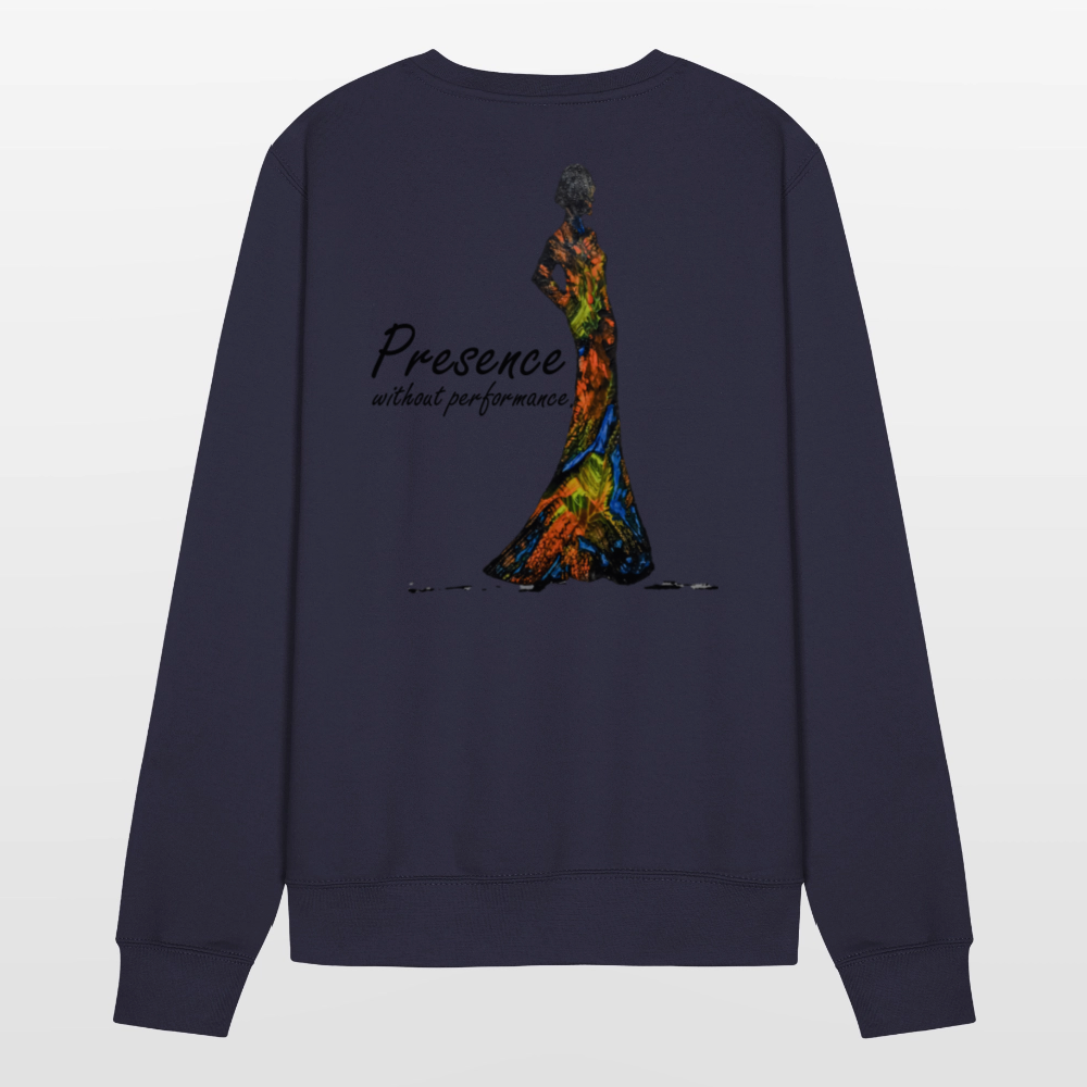 Unisex Pulli Presence Backprint - Navy