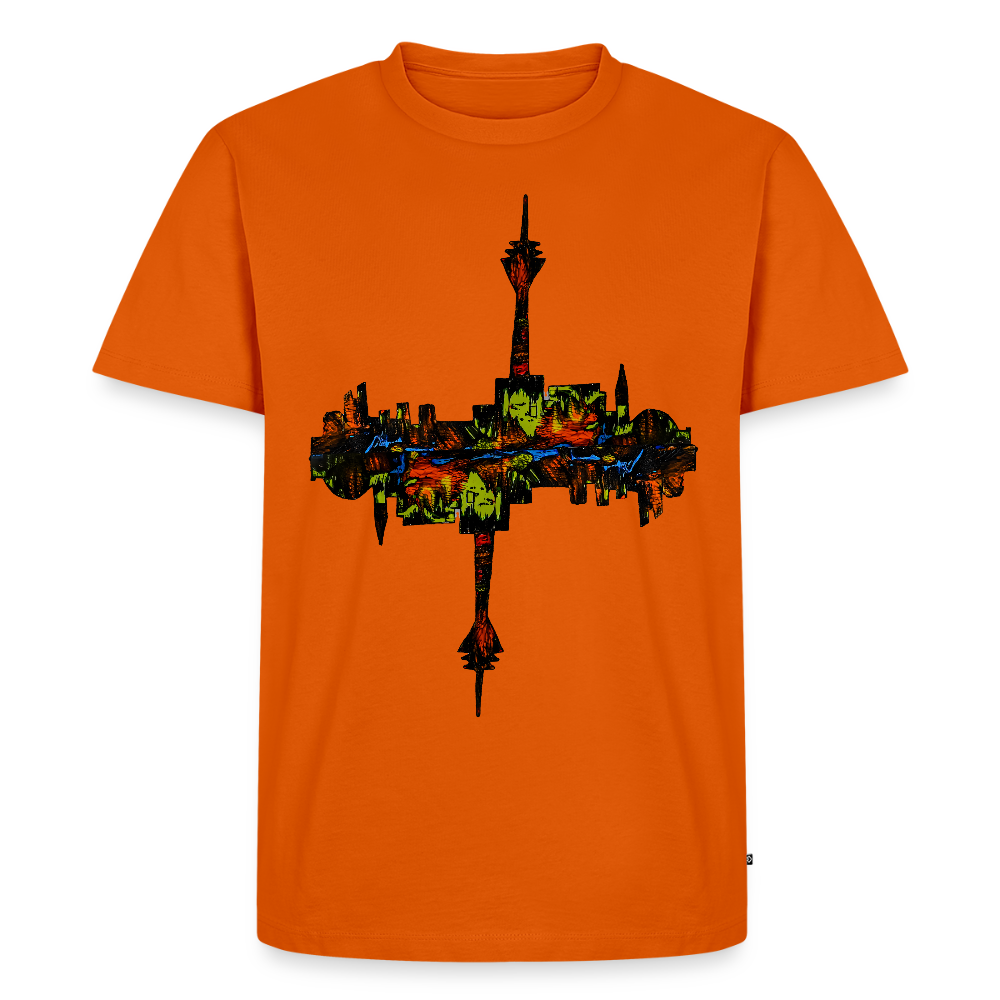 Männer Premium T-Shirt Düsseldorfer Skyline V.7 - Orange 