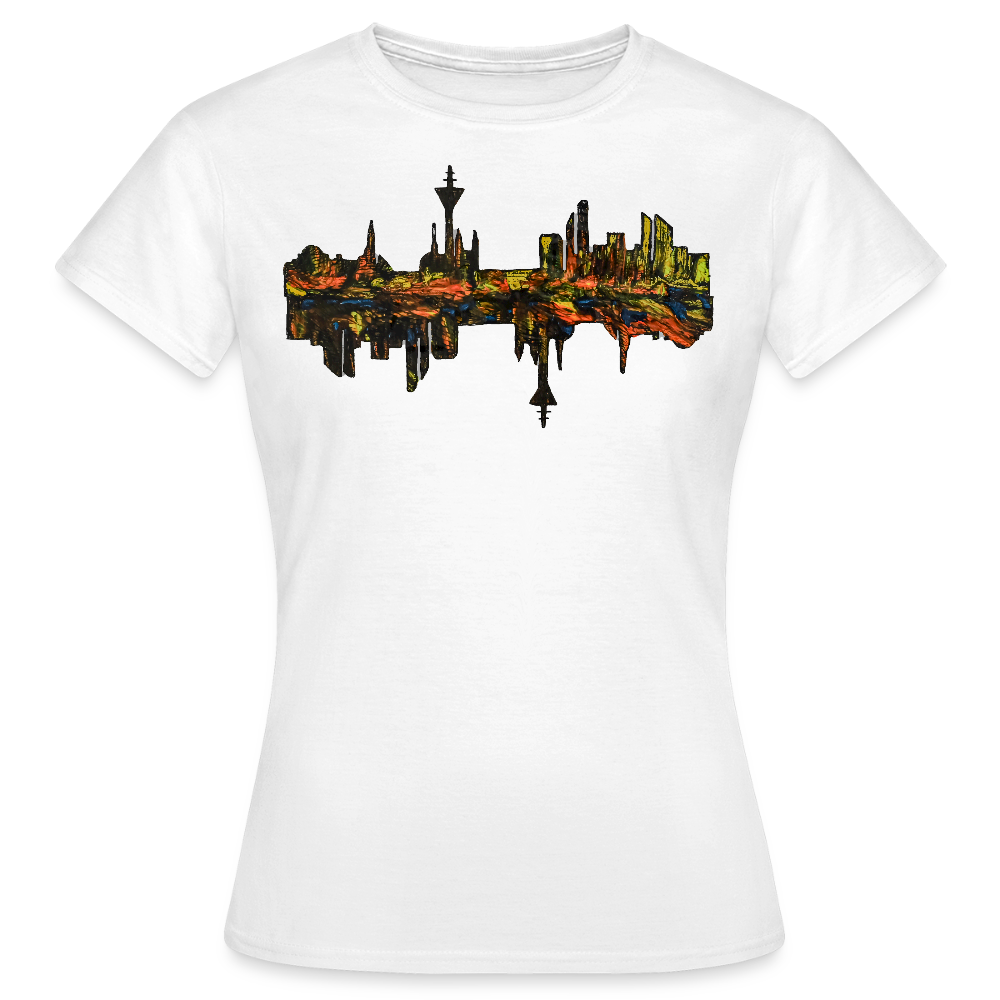Frauen T-Shirt Düsseldorfer Skyline V.3 - Weiß