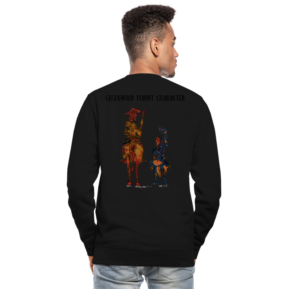 Unisex Pulli Don Quixote Backprint - Schwarz