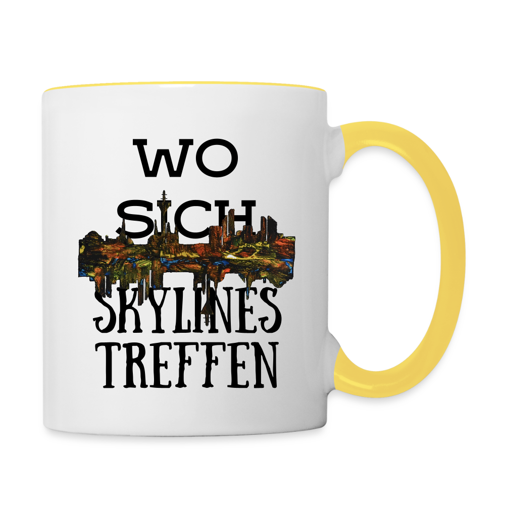 Tasse - Weiß/Gelb