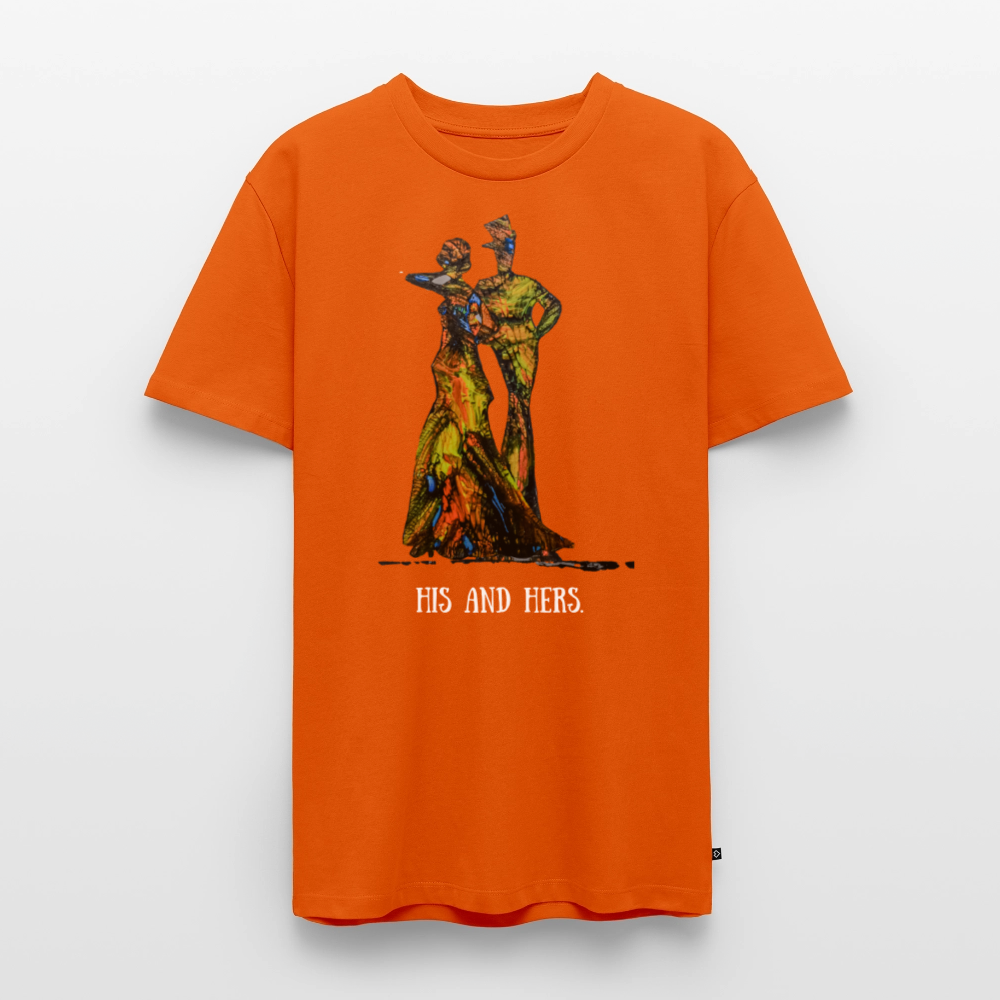 Männer Premium T-Shirt Zylinder und Stella - Orange 