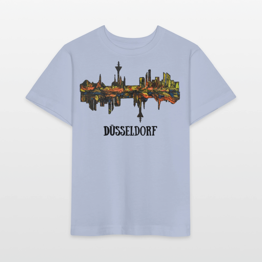 Unisex Kinder T-Shirt Düsseldorfer Skyline V.3 - Lavendel-Violett