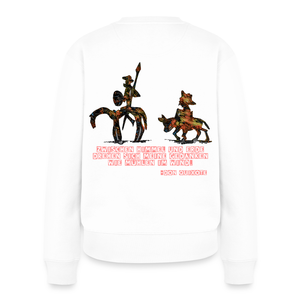 Frauen Pulli Don Quixote Backprint - Weiß