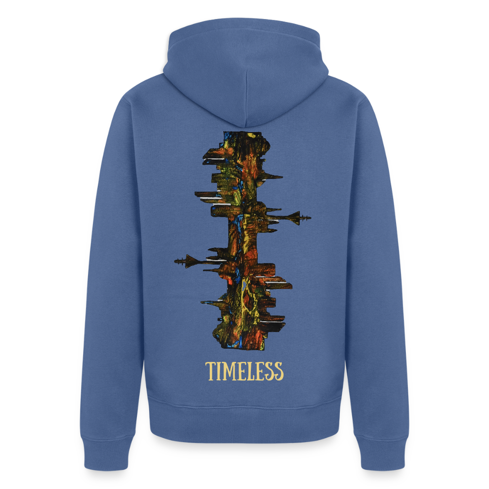 Männer Kapuzenjacke Düsseldorfer Skyline Backprint - Taubenblau