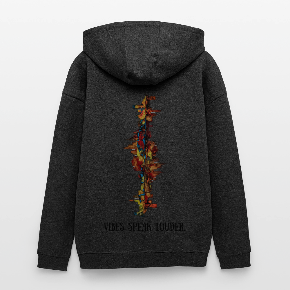 Oversized Unisex Hoodie Frankfurter Skyline Backprint - Anthrazit