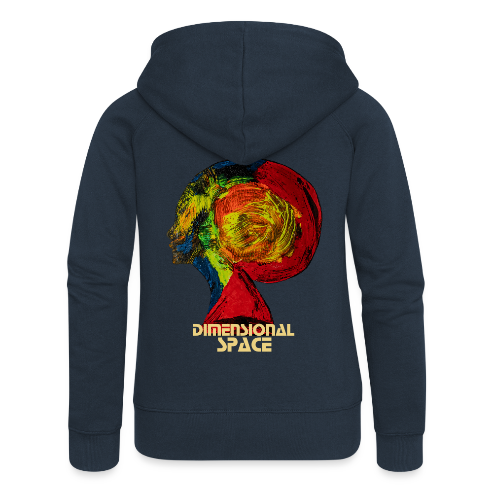 Frauen Kapuzenjacke Gaia Backprint - Navy