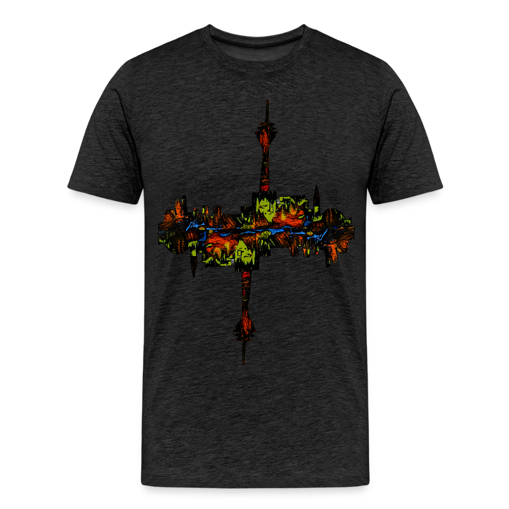 Männer Premium T-Shirt Düsseldorfer Skyline V.7 - Anthrazit