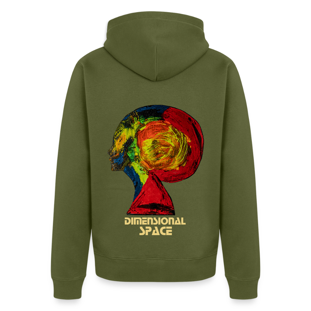 Männer Kapuzenjacke Gaia Backprint - Khaki
