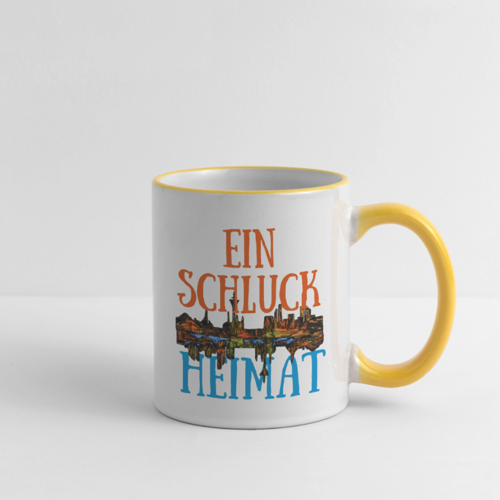 Tasse - Weiß/Gelb
