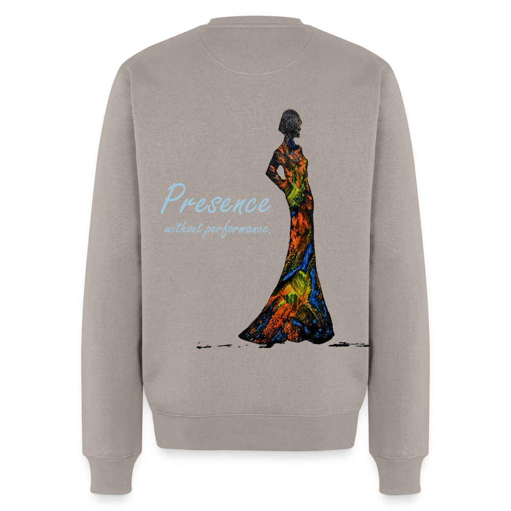 Männer Pulli Presence Backprint - Taupe