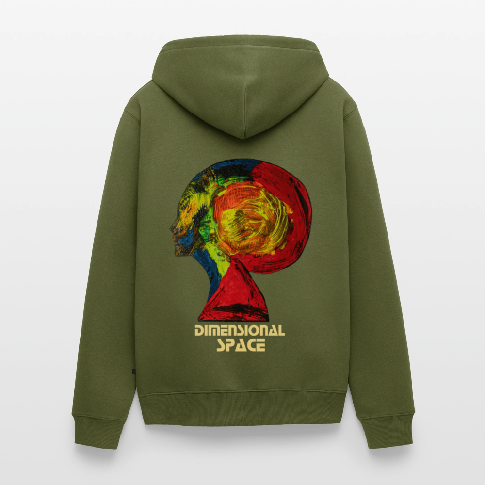 Männer Kapuzenjacke Gaia Backprint - Khaki