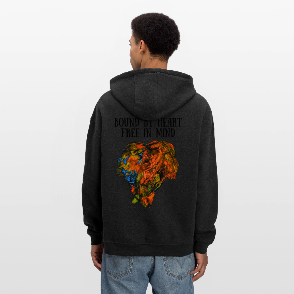 Oversized Unisex Hoodie Espejo Backprint - Anthrazit