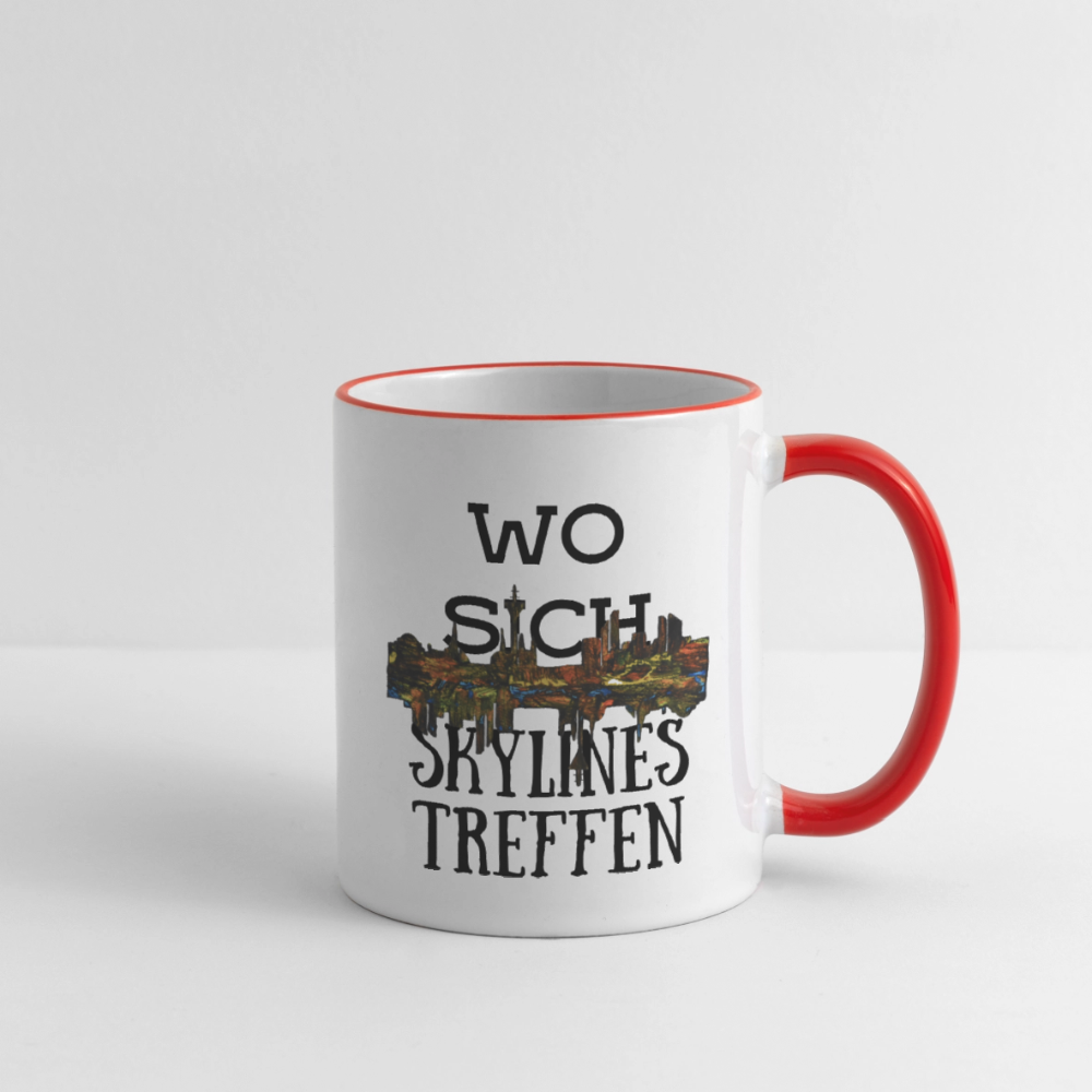Tasse - Weiß/Rot