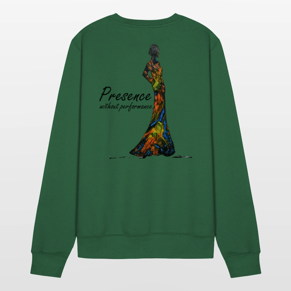 Unisex Pulli Presence Backprint - Grün