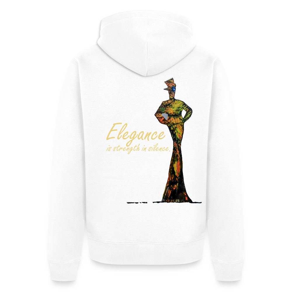 Männer Kapuzenjacke Elegance Backprint - Weiß