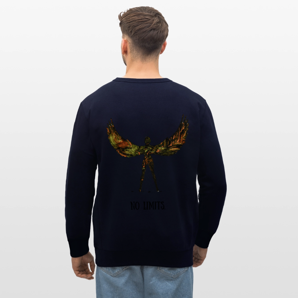 Unisex Bio Pulli Angel Backprint - Navy