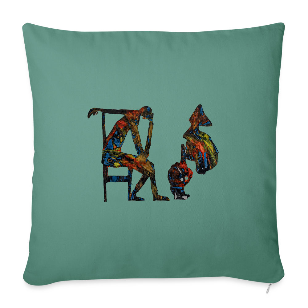 Sofakissen mit Füllung 44 x 44 cm - Tanngrün